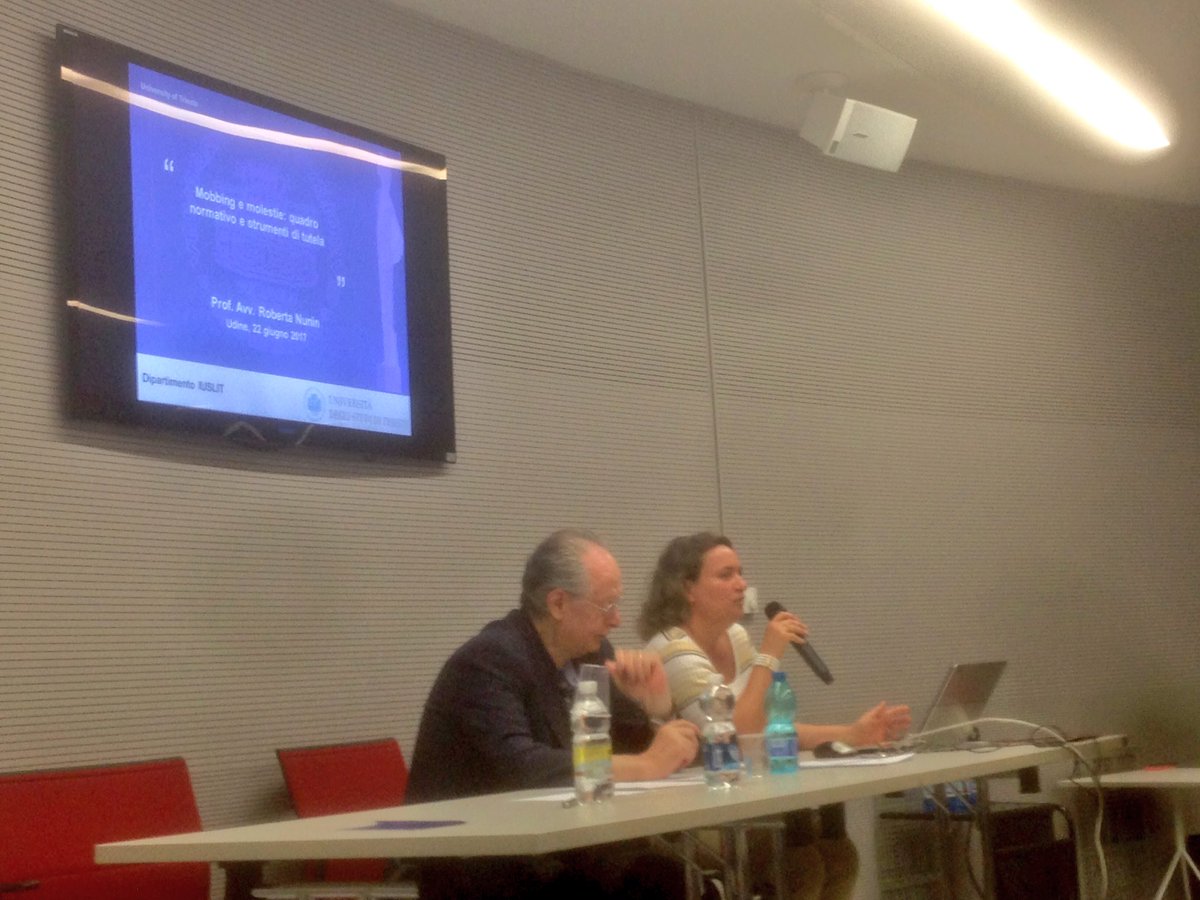 Prosegue l'iniziativa promossa da <a href="/AFEFriuliEuropa/">AFE- Friuli Europa</a> 
In corso la relazione della Prof. Avv. Roberta Nunin su #mobbing e #discriminazioni