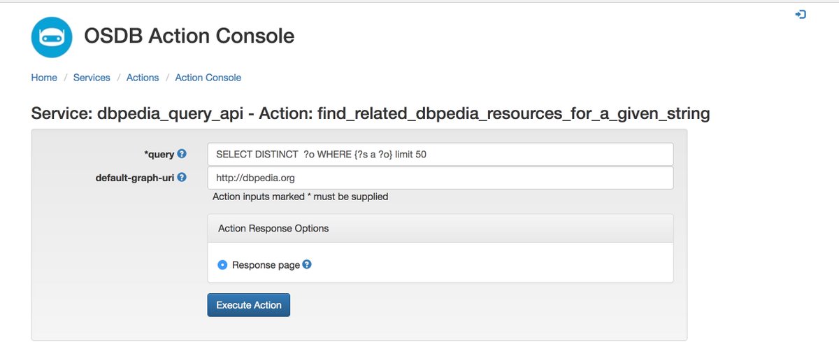 kidehen's tweet image. 5/ Executing #SPARQL query via #DBpedia #API using interaction console. #Swagger #APIEconomy #SemanticWeb #LinkedData #REST #AI #SmartAgent