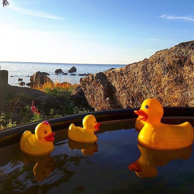 Wood fired hot tubs can also be cool tubs when you need to chill out in the hot weather - kids use them as mini swimming pools. #cooltub