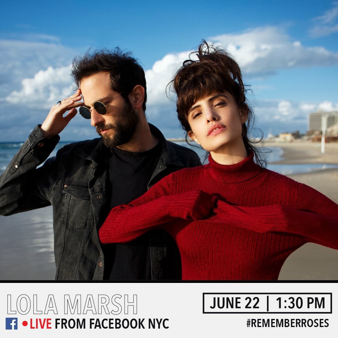 Lola_Marsh_Band's tweet photo. TODAY! LIVE from Facebook New York, don't miss our Q&amp;A just for our fans, tune in @ 1:30PM ET! 🇺🇸 <3 #RememberRoses https://t.co/d9c5keN9Bf
