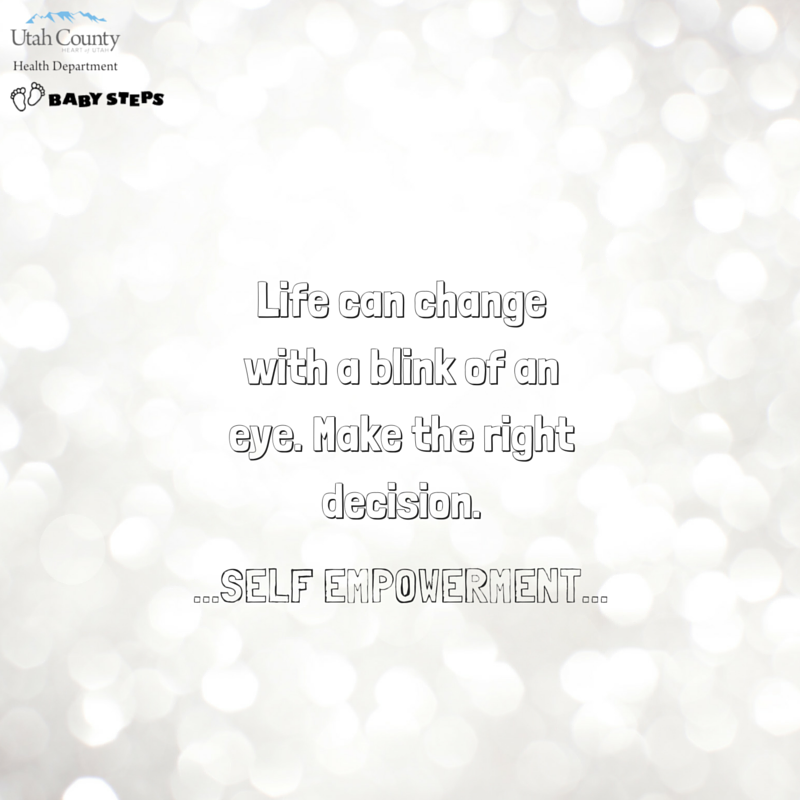 BabyStepsUtah's tweet photo. Life can change with a blink of an eye. Make the right decision #babysteps #utah #smokefree #women #waytoquit #selfempowerment https://t.co/9N5QlkJgUp