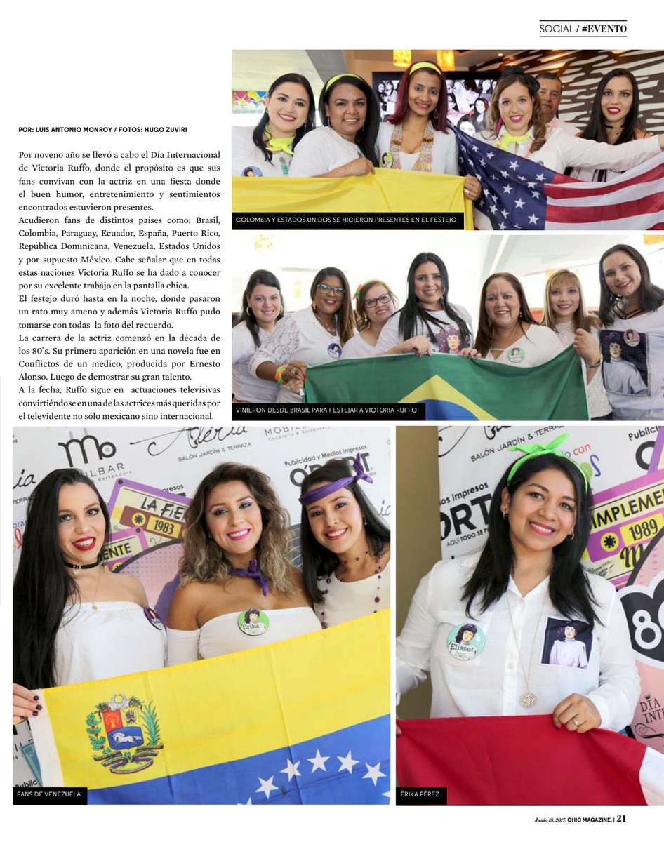 VickyRuffoWeb's tweet photo. [NOTA] "Fans celebran el Día Internacional de Victoria Ruffo"  @ChicHgo @victoriaruffo31 https://t.co/QooD1jzvcM https://t.co/swQwtqDTyG