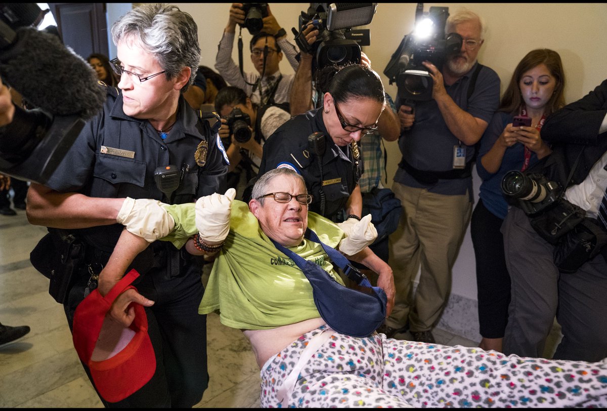 Image result for protesters in mcconnell office on capitol