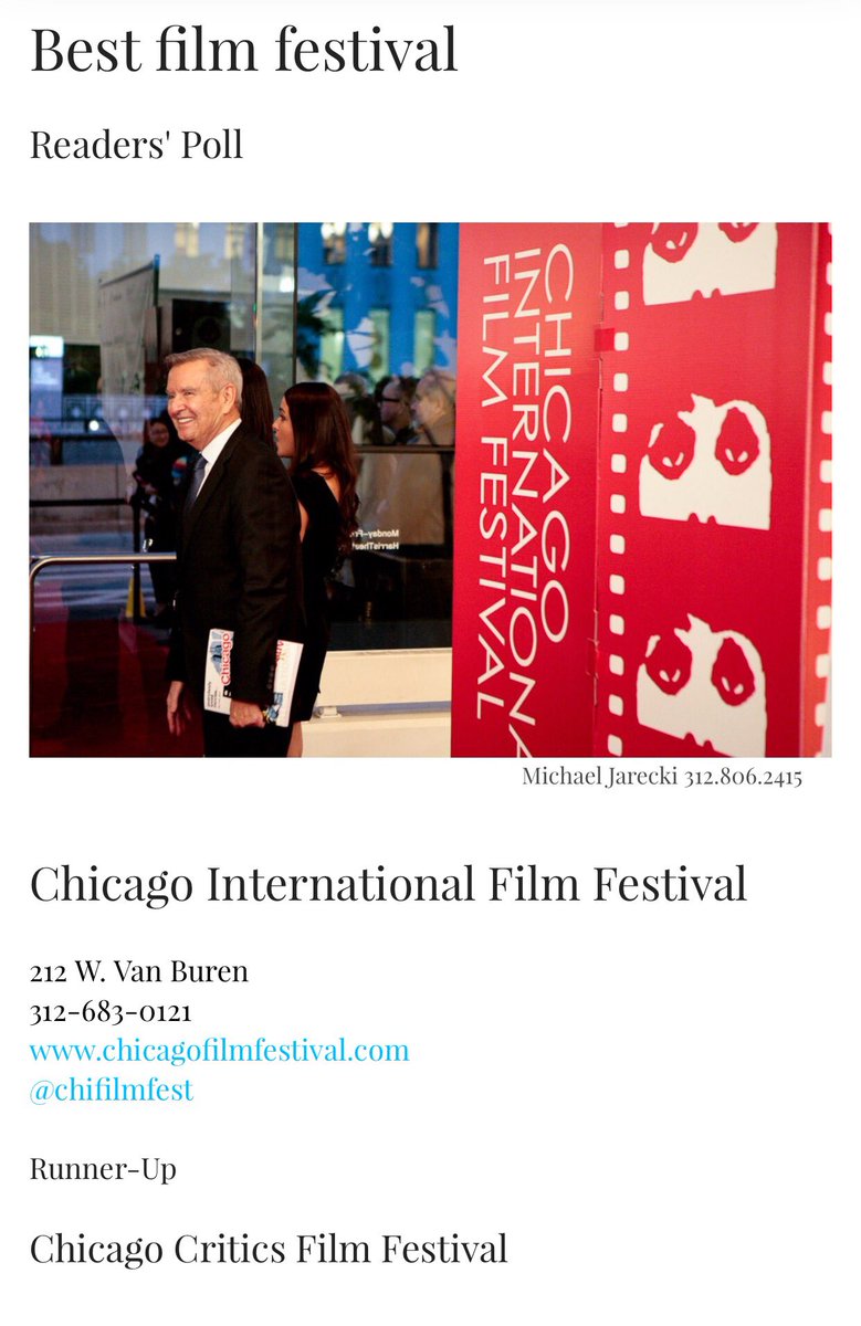 Brian_Tallerico's tweet photo. Five years and we're already the second best film festival in Chicago. Imagine where we'll be in ten. https://t.co/RKXq4qPRqY