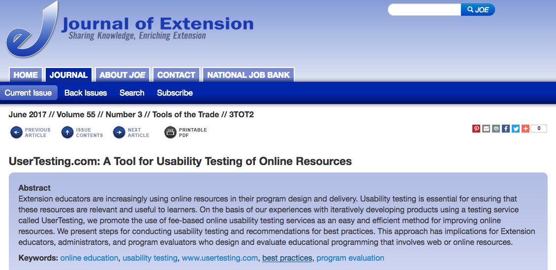 AgClimate4U's tweet image. New article on how U2U team conducted usability testing for #AgClimate decision tools w/ @usertesting #NIFAimpacts #ux #extension #climate