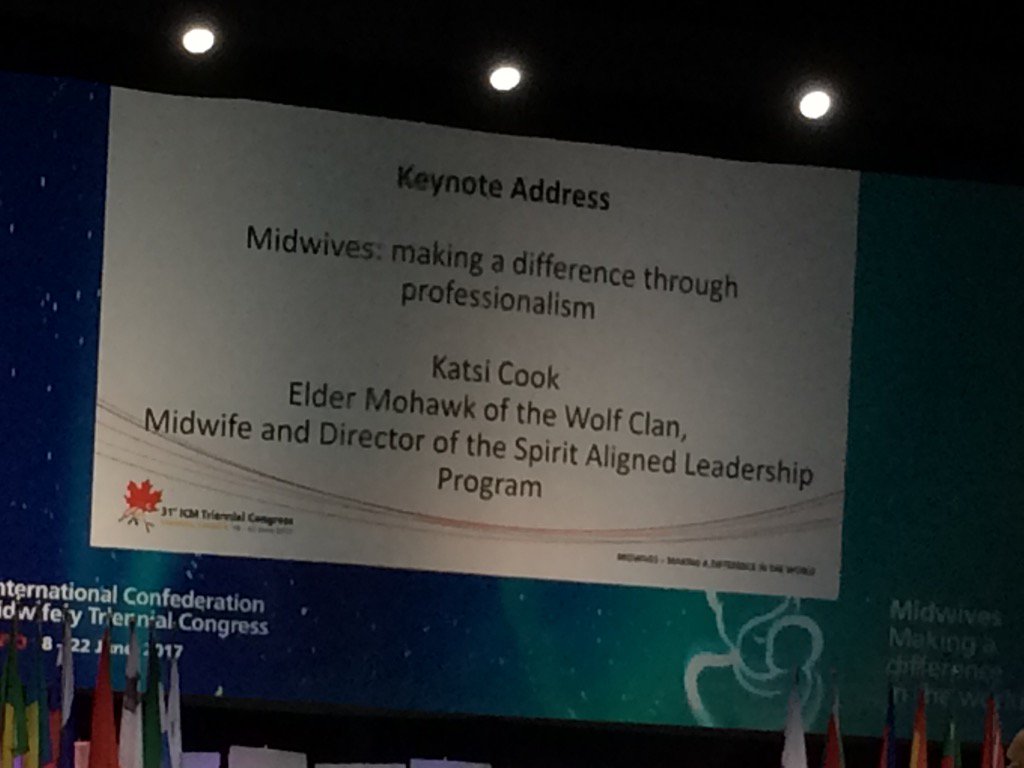 Keynote speech by aboriginal midwife leader in Canada  #ICMLive #knovicm