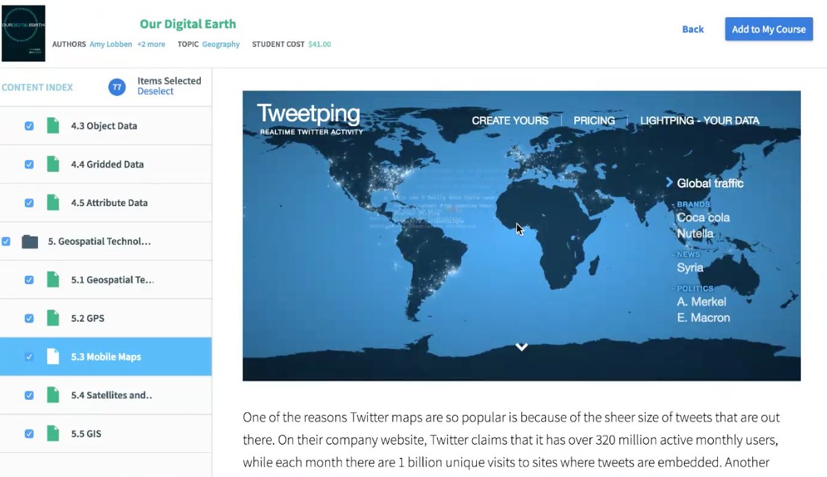 TopHat's tweet photo. There are several different interactive features, for instance, @ThingLink, and @TweetpingGlobal used in this digital geography text. https://t.co/rAVEEAYvuS