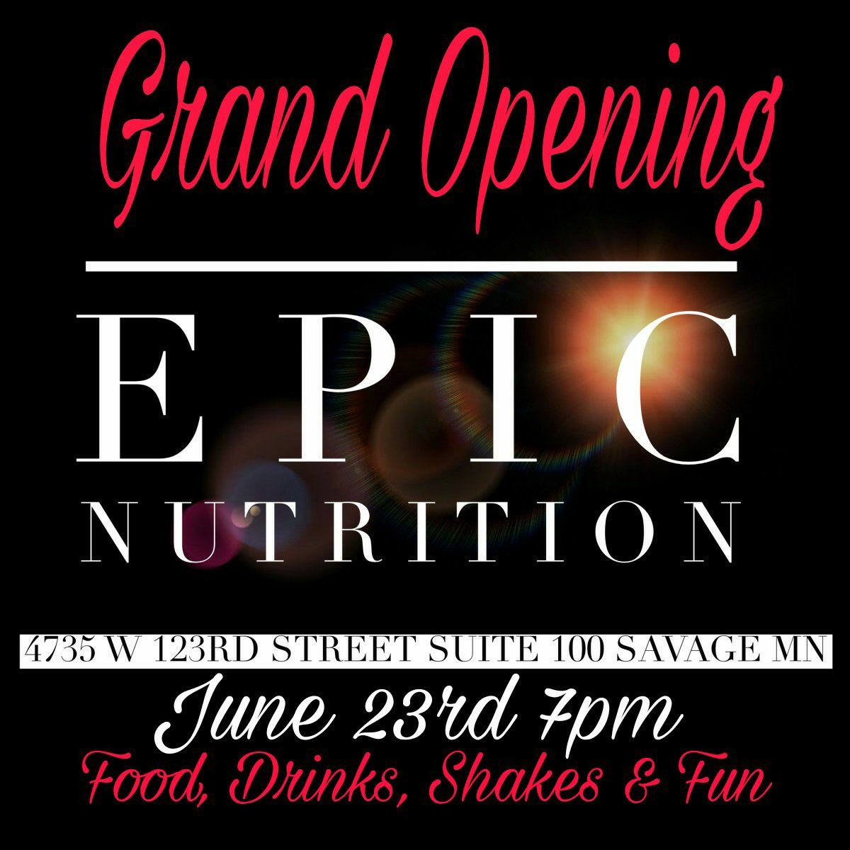 epicsavage's tweet photo. It's coming!!! BIG day this Friday night 7pm-9pm don't miss our grand opening party. @epicsavage #healthyfun https://t.co/weiaIG2xoH