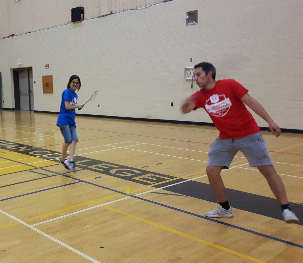 Global_Cambrian's tweet image. #Welcome Tien, enrolled in the #ECEProgram, and from #Vietnam. Straight off her flight, and onto the #Badminton court for the #UnitedGames.