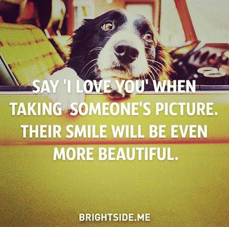 goodinfonet's tweet photo. Say I Love You when taking someone's picture, their smile will be even more beautiful. #ThursdayThoughts #Smile #happy #brightsideme https://t.co/uADFcN8hYe