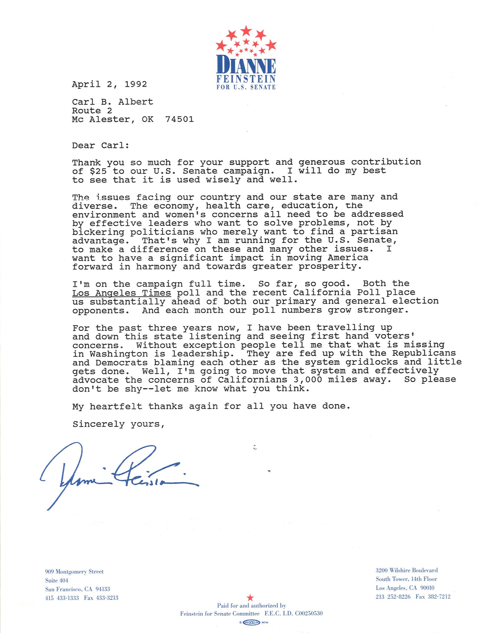Happy birthday, Senator Feinstein! Dianne Feinstein was born in 1933. 