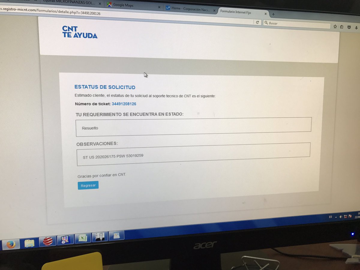 xbarfig's tweet photo. @CNT_EC, soy un cliente de Uds, pero actualmente me siento muy decepcionado, pago por 4 megas y solo recibo 2 tengo ya 3 días sin servicio https://t.co/YLRCAZ2blh