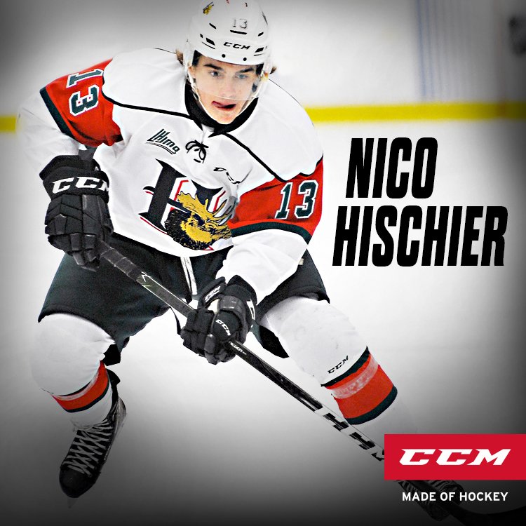 CCMHockey's tweet image. We're incredibly proud to welcome top #NHLDraft prospect @NicoHischier to the CCM Hockey family! ow.ly/4A0C30cOwLv #MadeOfHockey