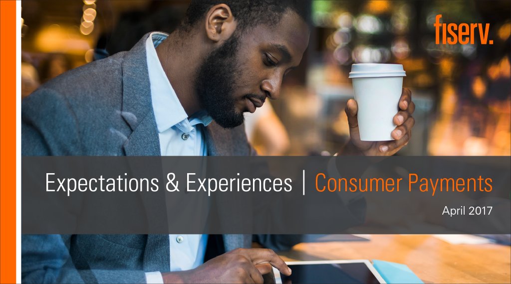 Fiserv's tweet photo. People expect payments options in step with how they live and work. Learn more from our latest consumer research. https://t.co/q0YI2v2l6E https://t.co/DT8rRKpJIT