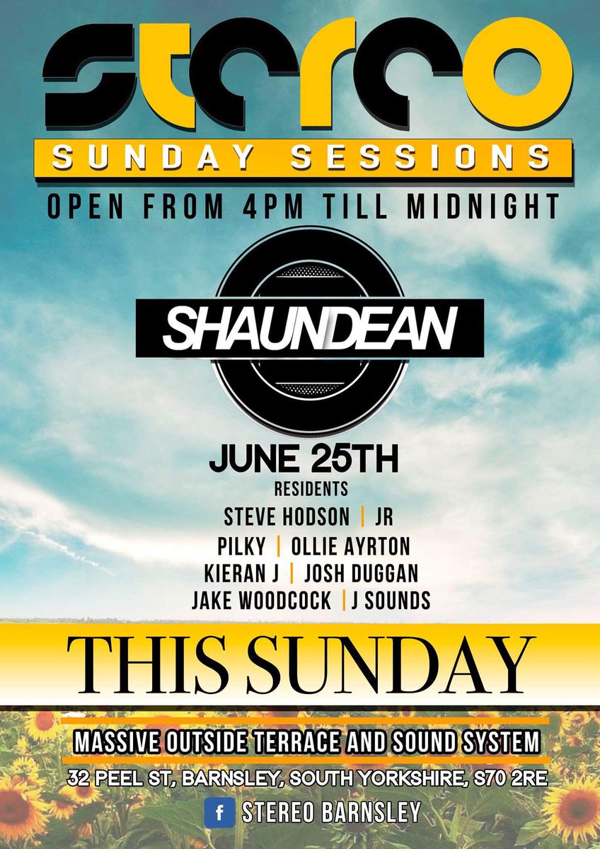 DJPILKY_JAMESP's tweet photo. THIS SUNDAY @ STEREO BARNSLEY !!!!!! https://t.co/xC7xCW7Q3j