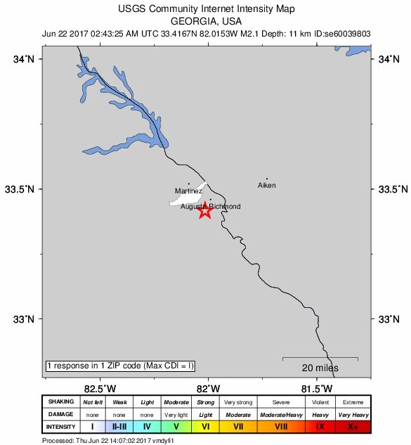 Channel 1 Atlanta on Twitter "13WMAZ reports Earthquake shakes Augusta, Ga. again today https