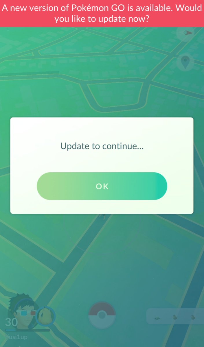 PokemonGoNews's tweet photo. Did you update #PokemonGO yet? I've just gotten a forced update... Interesting! https://t.co/sffO5JE6pA