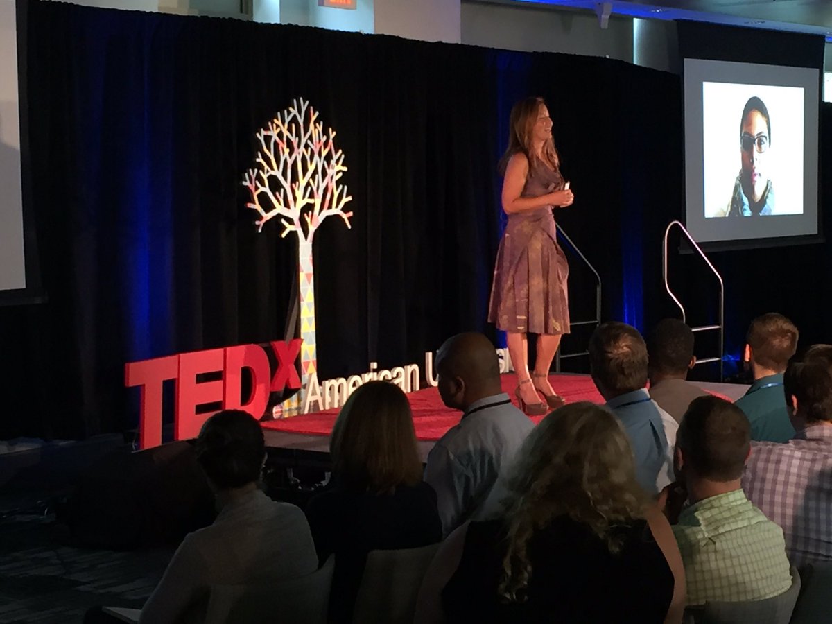 TEDxAmericanU's tweet photo. "We all have this urge to connect with each other" despite the political divides in the country, says Philippa Hughes #TEDxAU https://t.co/BOfvHOva7z
