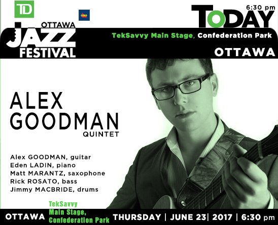 jazzsharing's tweet photo. →the37th @OttawaJazz #Ottawa
#AlexGoodman 5tet @agoodmanjazz
→https://t.co/dHpue1jZJG
TODAY 6:30PM
getTickets:
→https://t.co/o1UOq10n4k https://t.co/poZDIgGAl5
