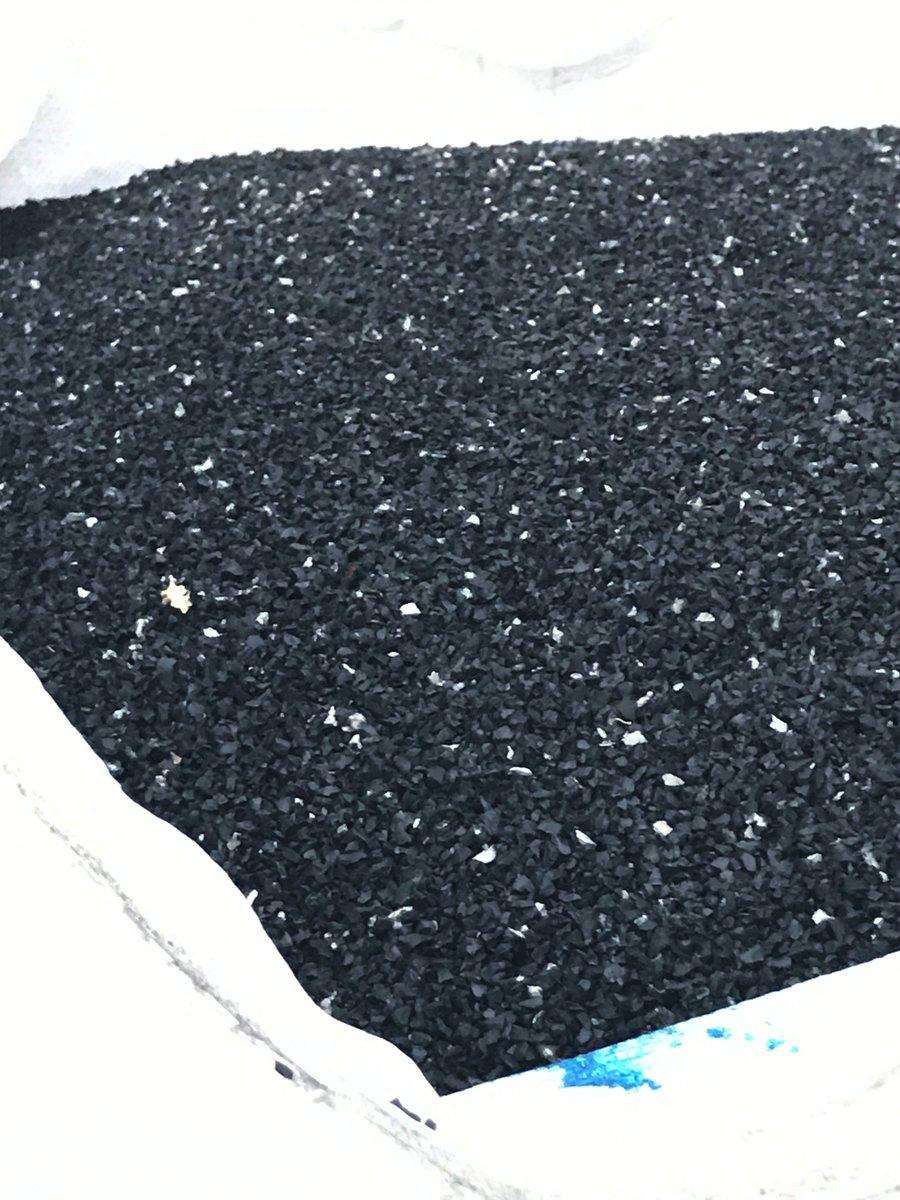 Tons of soft rubber track going in this week on the new running track!