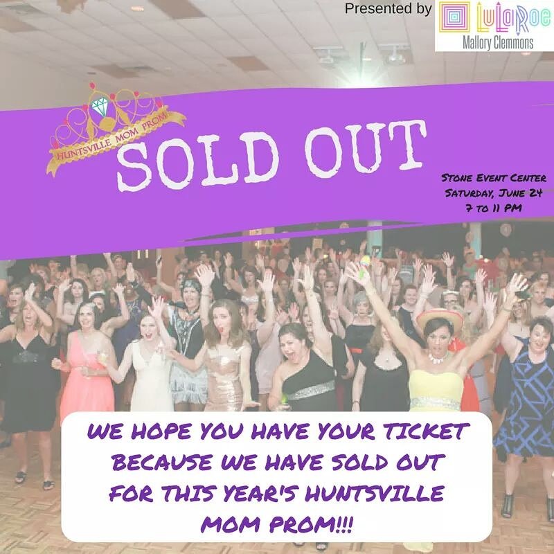 HSVMomProm's tweet photo. We are so EXCITED for a SOLD OUT 4th Annual Huntsville Mom Prom on Saturday night @Campus805! #hsvmomprom https://t.co/mcXrU4H6fL