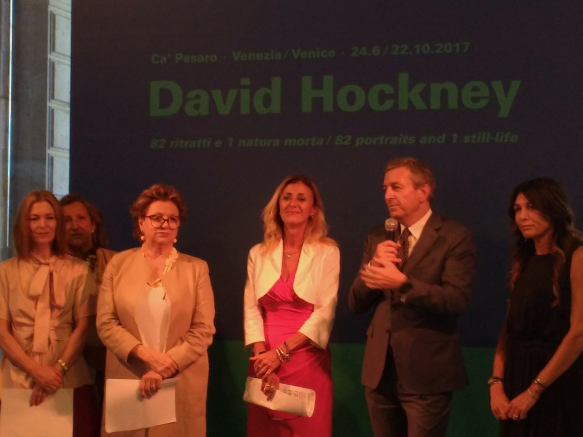CaPesaroVe's tweet photo. I saluti di Roberto Ghisellini Dir. Gen. &amp; Vice Dir. @GCariparmaCA sponsor mostra della 'David #Hockney 82 ritratti e 1 natura morta' https://t.co/URzJ3ZSbec