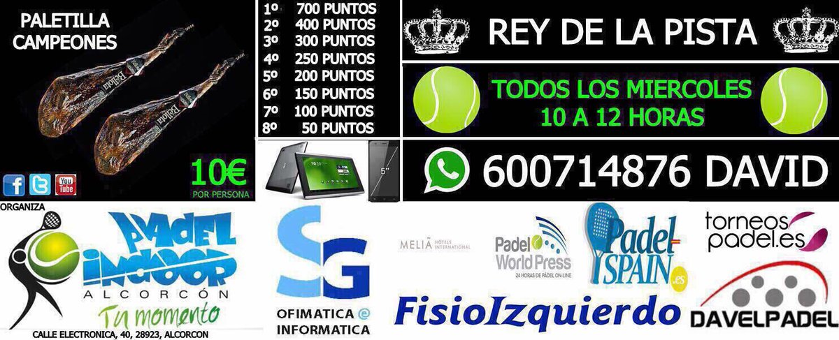 davelpadel's tweet photo. SI TE INSCRIBES ANTES DEL LUNES A LAS 14:00 HORAS TE REGALAMOS UNA CAMISETA.                                      ¿Te animas? ¡600714876! https://t.co/RiPtsn3H6p
