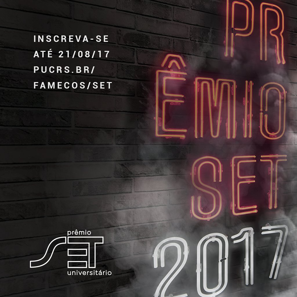 famecospucrs's tweet image. Inscrições abertas para o Prêmio SET Universitário! Participem: goo.gl/w9ocLh #vemproSET