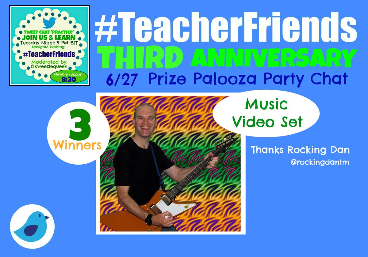 KweezleQueen's tweet photo. #TeacherFriends 6/27 MORE prizes from @RockingDanTM @mrswillskinder @amodernteacher

#firstgradechat #educhat #ecechat #TWOTCW #2ndchat https://t.co/bAxJdBX0dR