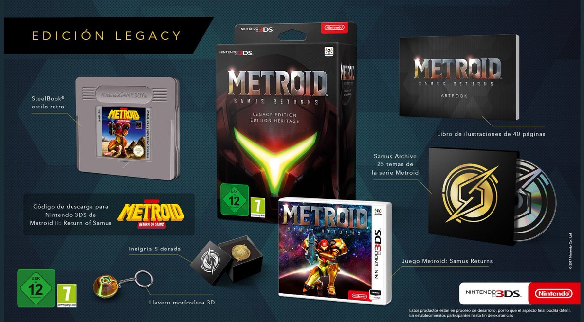 AlertEtGo's tweet photo. Voici un résumé de ce que contiendra le collector "Edition Héritage" Metroid: Samus Returns sur 3DS ! 
😍 https://t.co/Rwh9QO0jlB