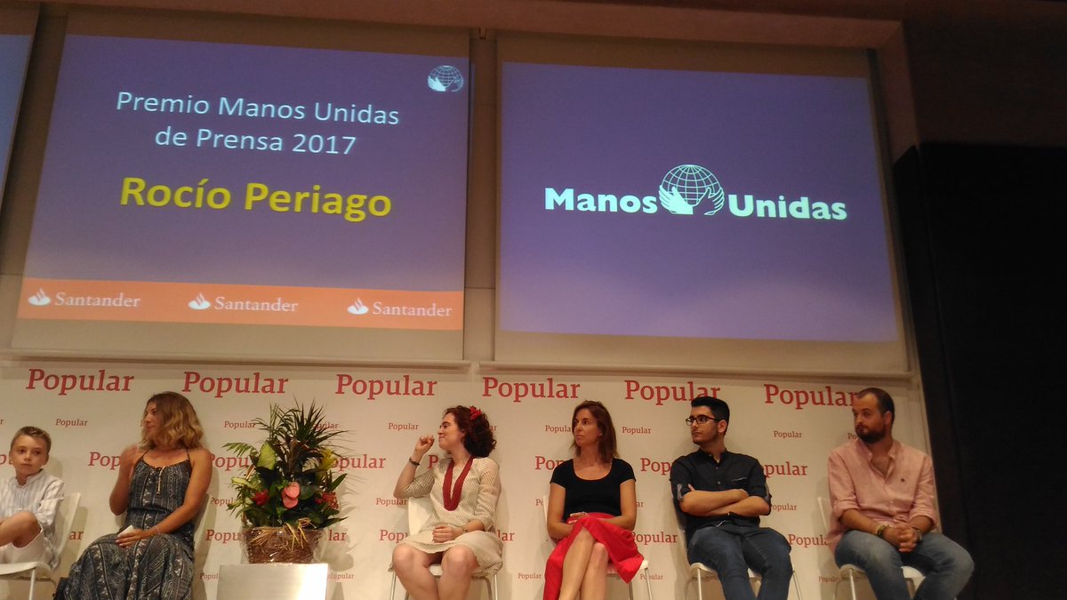ManosUnidasONGD's tweet photo. #PremiosManosUnidas 37 ed Premio Prensa a @rocioperiago. De las calles de #Recife a los fogones. @Planeta_Futuro. Patrocina @bancosantander https://t.co/uedrI0rtoq