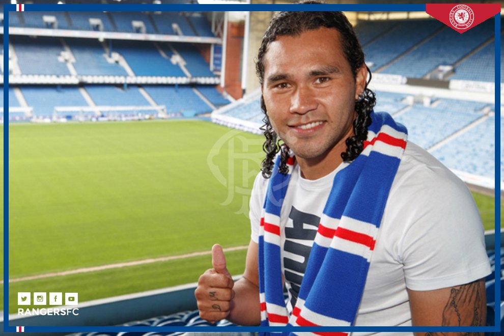 RangersFC's tweet photo. #RangersFC can tonight confirm that Carlos Pena has joined the club on a three-year deal: https://t.co/Ha8ry2TOch #WelcomeCarlos https://t.co/gfCiBmAPNe