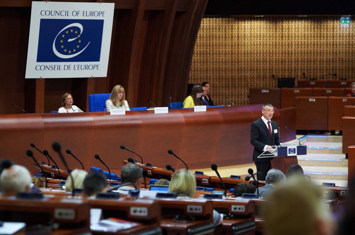 gloriamannazzu's tweet photo. PHOTO Gallery @coe Hemicycle - Conference "Learning to live together" #CoE_Charter4All  https://t.co/Ha1R5LAQat https://t.co/HiBZRmqv7S