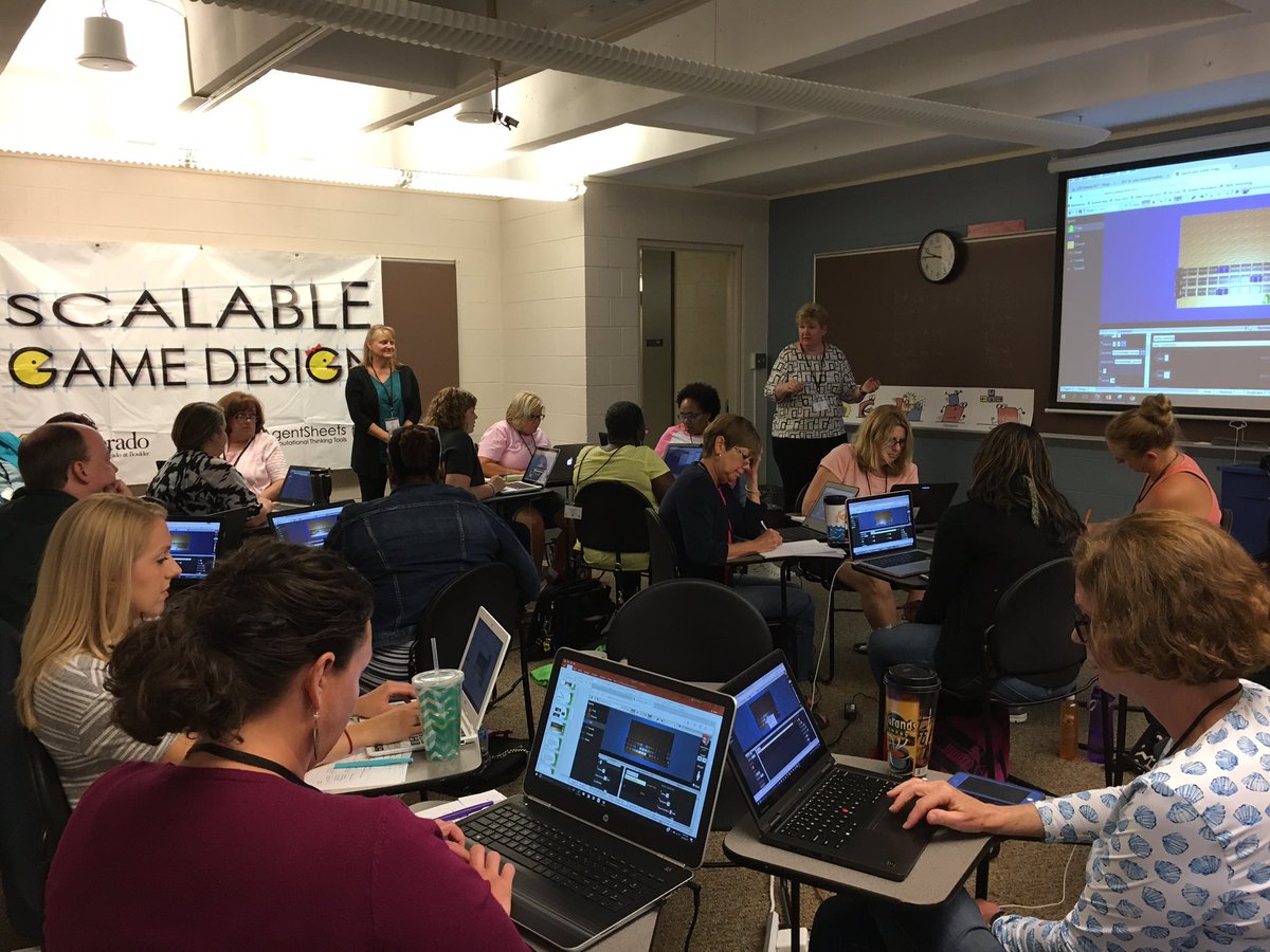 SandraFitzGibb1's tweet image. #scalablegamedesign teacher training in #stl ...