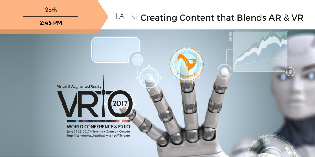 Don't miss <a href="/molepage/">Marc-O</a> give his talk at <a href="/VRToronto/">VRTO The Spatial Media World Conference</a> starting this weekend. Learn more about: Creating content that blends #AR &amp; #VR! #MR #XR