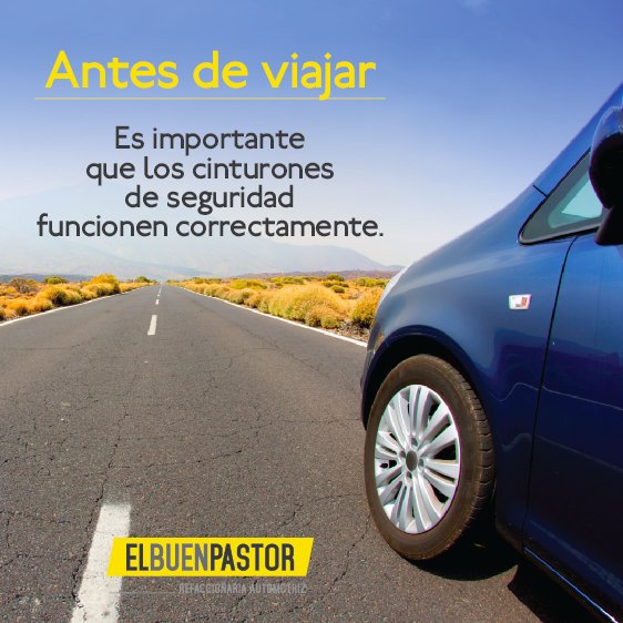 RefaccionesEBP's tweet photo. Ponte el cinturón de seguridad.Los cinturones reducen en gran medida la posibilidad de lastimarse gravemente o morir en caso de accidente. https://t.co/uOeJAlmePq
