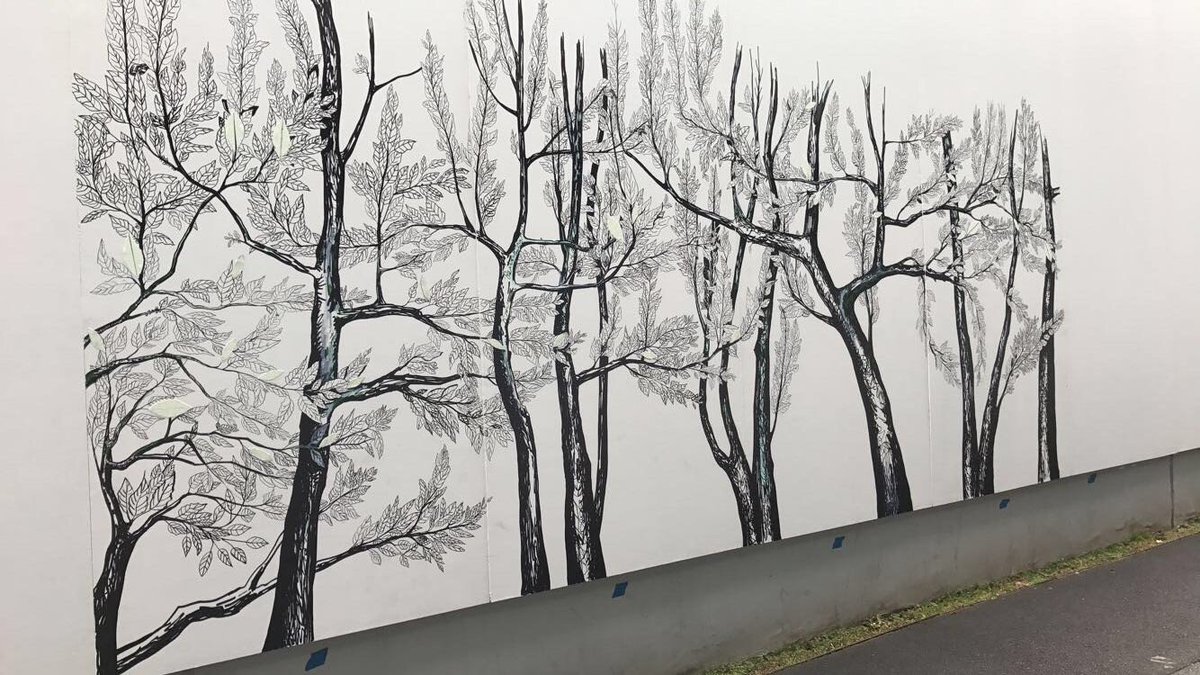 KaufmanAstoria's tweet photo. Sneak peek of #Backlot2017 festival featuring the mural exhibit at The Easement! Stop by tomorrow to see all of the great exhibits. https://t.co/fRl958EAbq