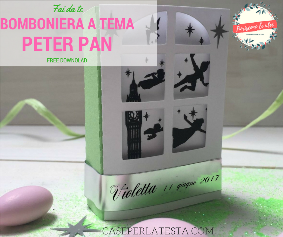 Caseperlatesta's tweet photo. Scarica dal blog la scatolina porta confetti a tema Peter Pan! #fiorisconoidee https://t.co/eyuUpEXyqO https://t.co/1N1Mnq0cph