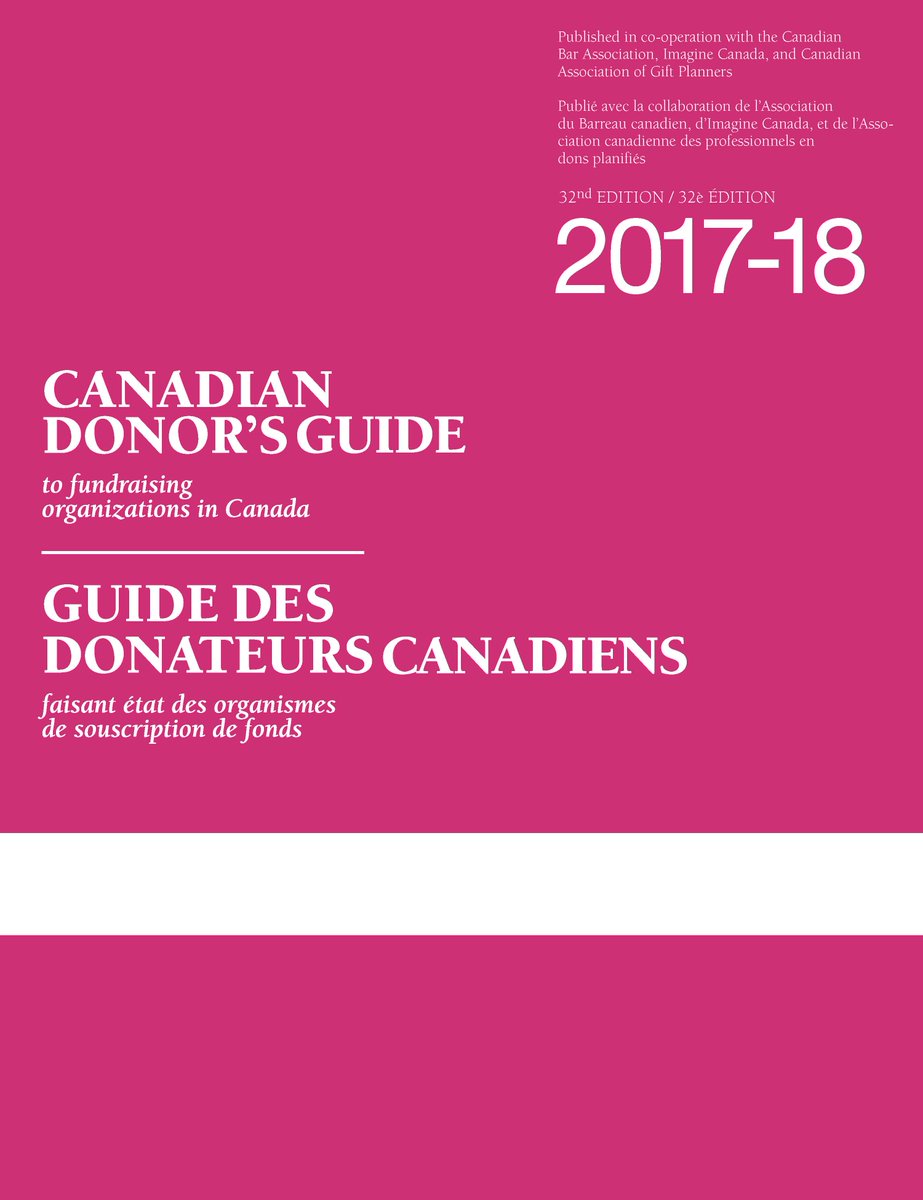Hot off the presses! The 2017-18 <a href="/DonorsGuide/">CanadianDonorsGuide</a> is being distributed now. Watch for your copy to arrive in the next couple of days. #donors