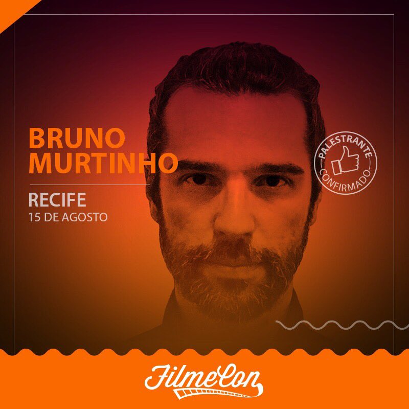 Com muita felicidade que anunciamos Bruno Murtinho na #FilmeConRecife. Garanta seu ingresso em filmecon.com.br