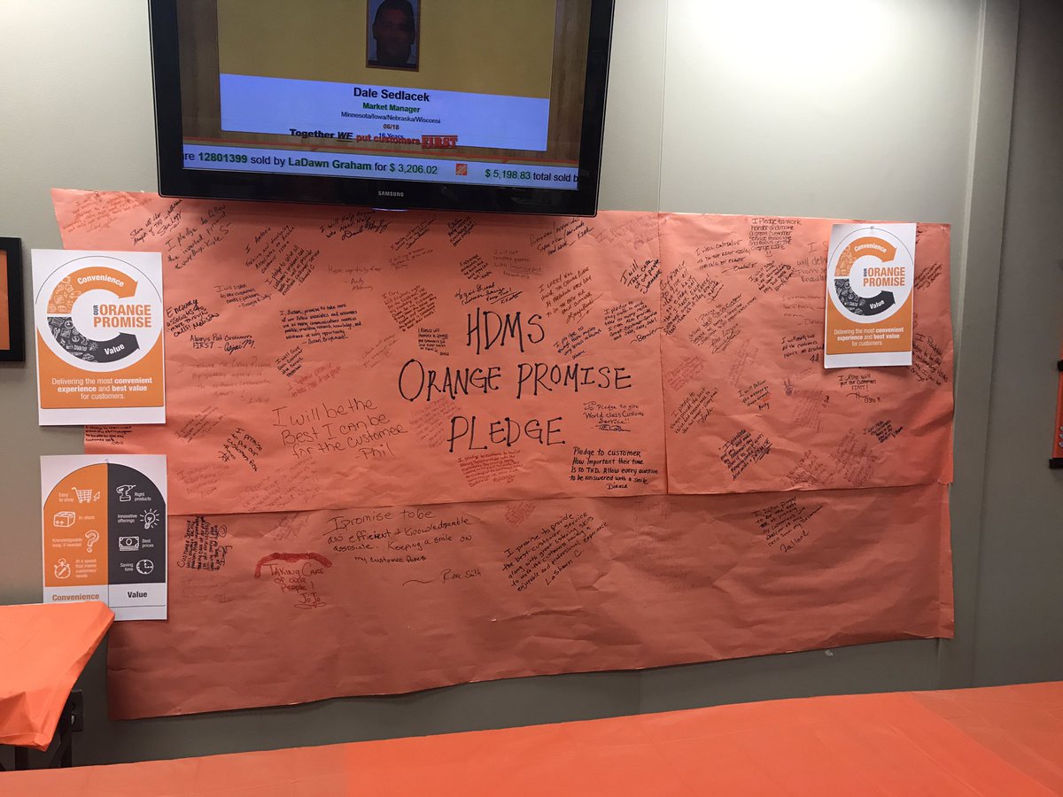 My two biggest initial takeaways from visiting HDMS. 1st they are enormous 400+ associates. 2nd they bleed orange like the stores.