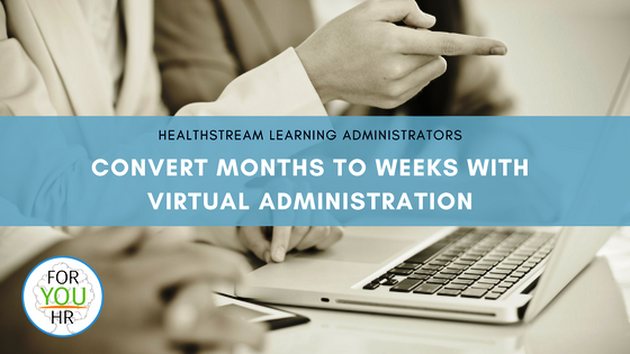 VirtualAdmins's tweet photo. Turning a 2 month @HealthStream project into a 1 week project with Virtual Administration from ForYouHR!!

😃

https://t.co/DkmF0rtGDV https://t.co/UpKrJPWToX