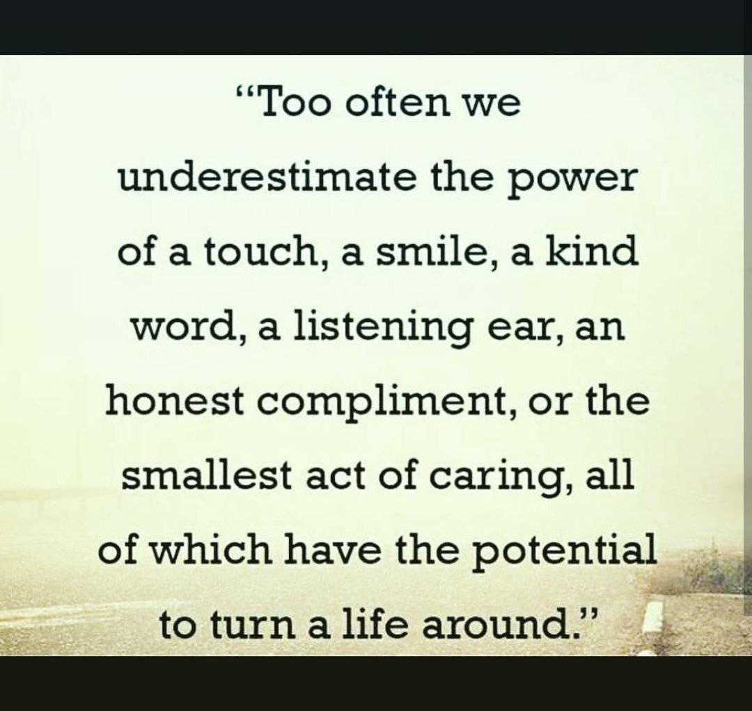 JuliaGarrison's tweet photo. There is Power in a #Smile #AKindWord #AnHonestCompliment #ATouch #TheSmallestActOfCaring #aListeningEar
💖🙏🏾💖🙏🏾💖🙏🏾💖 https://t.co/2KktUCbNNX