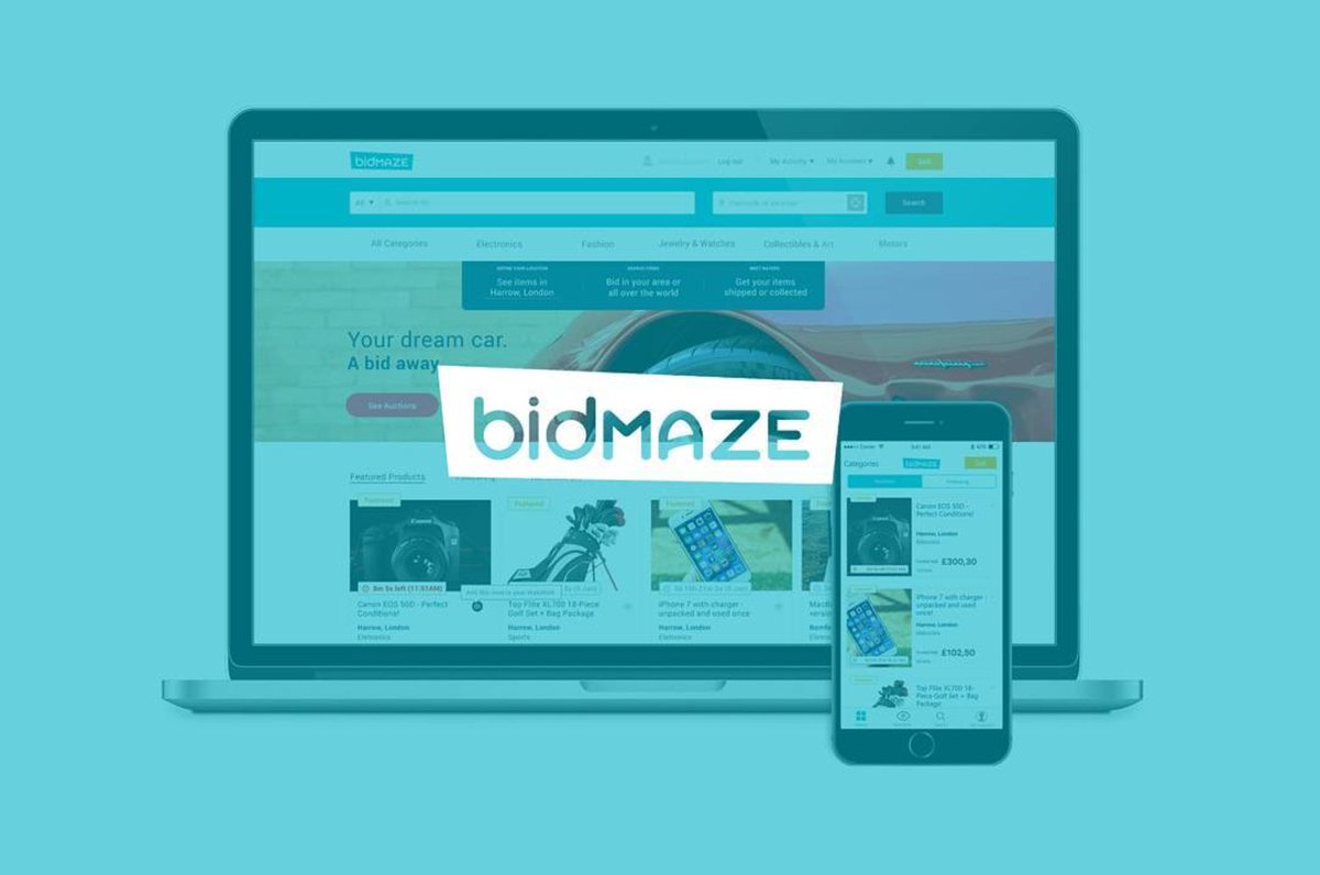 bidMAZE's tweet photo. COMING SOON: The new startup company which offers their consumers a platform to #auction their unwanted items locally for FREE. #bidMAZE #UK https://t.co/Pkd7JmeoJN