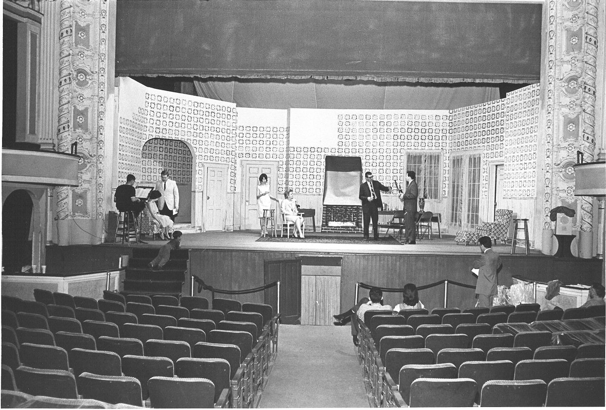 A quick #TBT - from a rehearsal of "The Man in the Dog Suit" here at #ThalianHall in 1966. The theatre looked a little different back then!