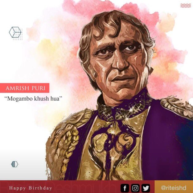 Belated happy birthday amrish puri sir ji 
