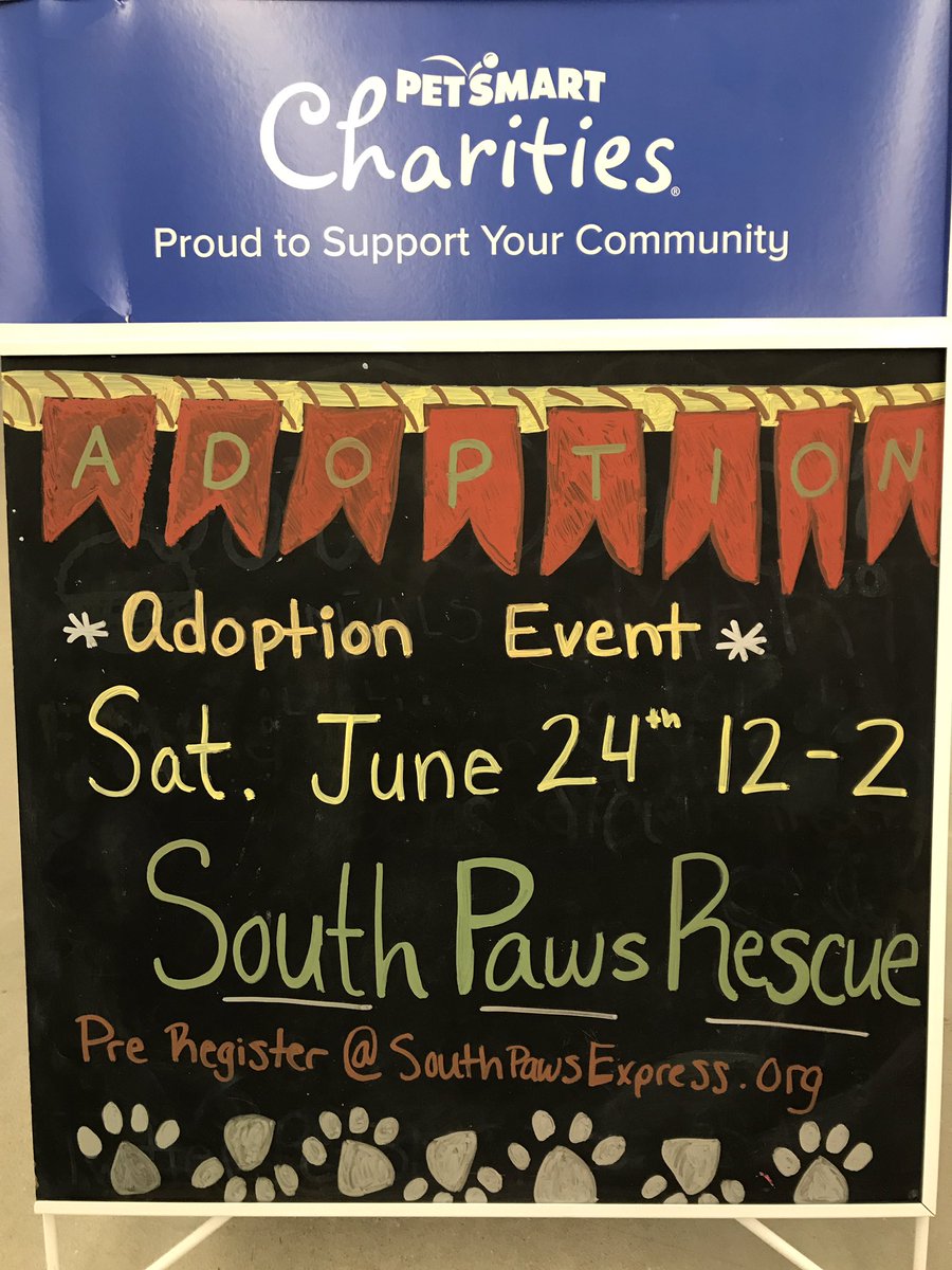 PetSmart3029's tweet photo. Come join us Saturday for an adoption event w/ SouthPaws Express from 12-2 you didn't hear it from me but there will definitely be puppies https://t.co/2dgVp0IdQb