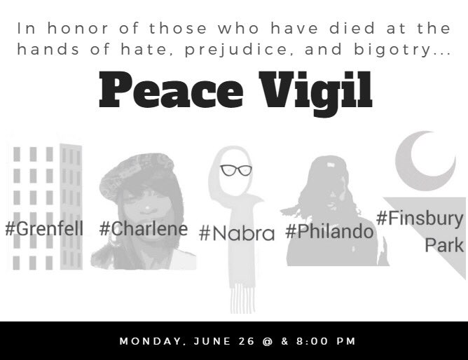 SunDABT's tweet photo. We need #peace now more than ever. Join us at Old Main on Monday at 8pm https://t.co/WpKybhEYUS