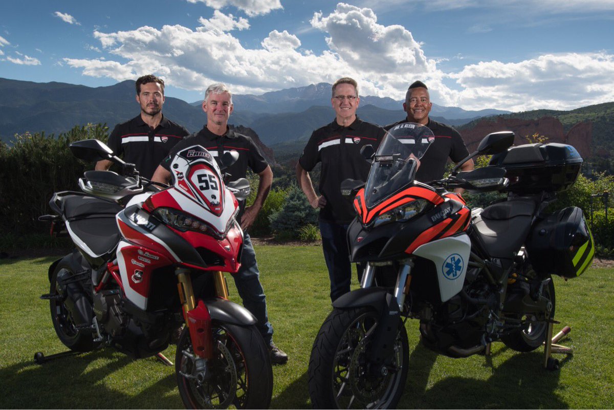 CW1Canet's tweet photo. Squadra Alpina is a @DucatiUSA backed safety initiative at the 2017 @PPIHC with #multistrada equipped rider coaches and moto medics. https://t.co/REMkzXyCSX