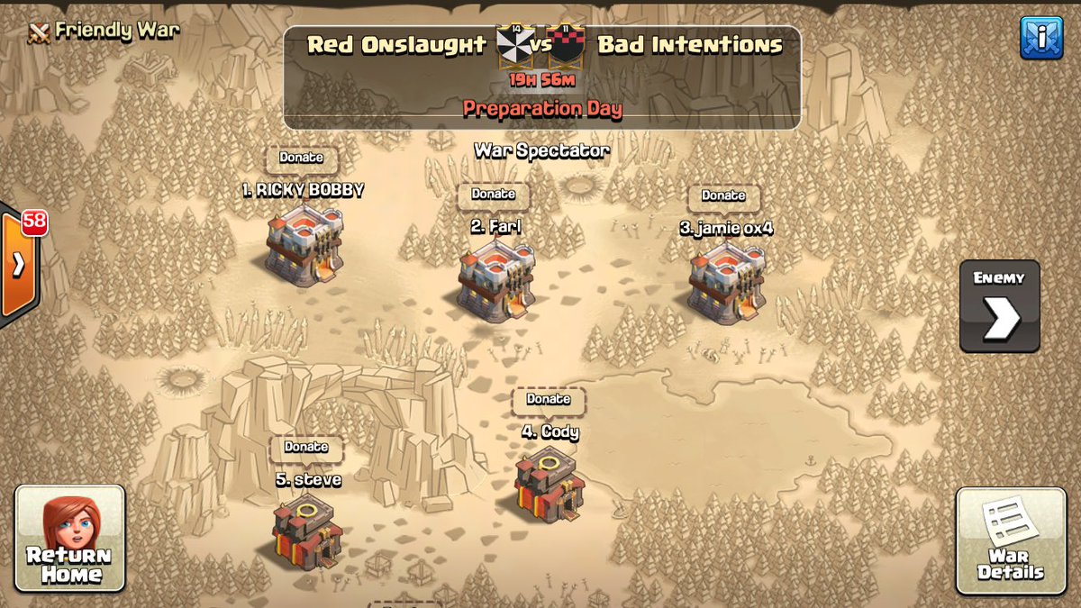 Round 2 of the Rising NIP is upon us! Good Luck @BadIntentionCoC 🍀💣🍀 <a href="/champwarleague/">Champions War League</a>